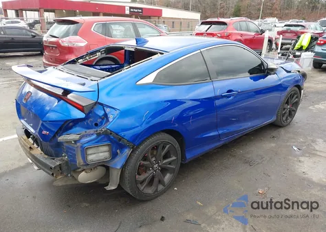 2019 Honda Civic Si из США, поврежденный, VIN 2HGFC3A51KH750455